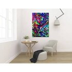 Quadro Decorativo Grande Abstrato Fluorescente - 180x135cm