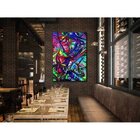 Quadro Decorativo Grande Abstrato Fluorescente - 180x135cm