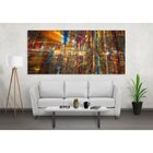 Quadro Decorativo Grande Abstrato Futurístico - 120x80cm