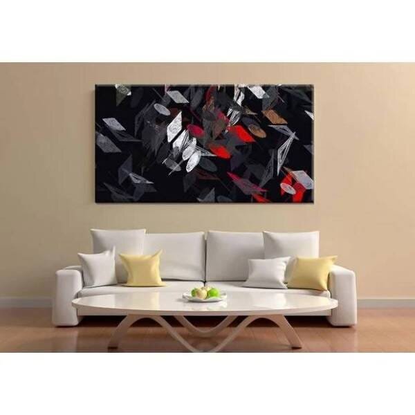 Quadro Decorativo Grande Abstrato Geometric Sketches - 180x12