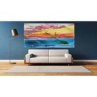 Quadro Decorativo Grande Abstrato Gitar - 120x60cm