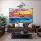 Quadro Decorativo Grande Abstrato Gitar - 200x100cm