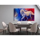 Quadro Decorativo Grande Abstrato Horse Colors - 120x80cm