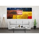 Quadro Decorativo Grande Abstrato Labirinto - 150x80cm