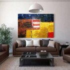 Quadro Decorativo Grande Abstrato Labirinto - 150x80cm