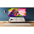 Quadro Decorativo Grande Abstrato Lion Colors - 100x70cm