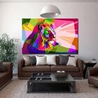 Quadro Decorativo Grande Abstrato Lion Colors - 100x70cm