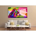 Quadro Decorativo Grande Abstrato Lion Colors - 100x70cm