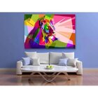 Quadro Decorativo Grande Abstrato Lion Colors - 100x70cm