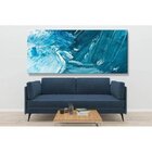 Quadro Decorativo Grande Abstrato Mar Em Furia - 100x70cm