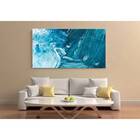 Quadro Decorativo Grande Abstrato Mar Em Furia - 150x80cm