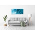 Quadro Decorativo Grande Abstrato Mar Em Furia - 200x120cm