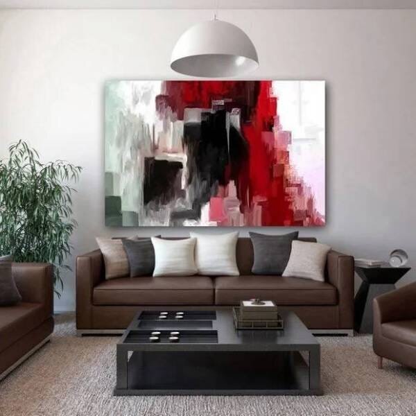 Quadro Decorativo Grande Abstrato Meeting - 200x100cm