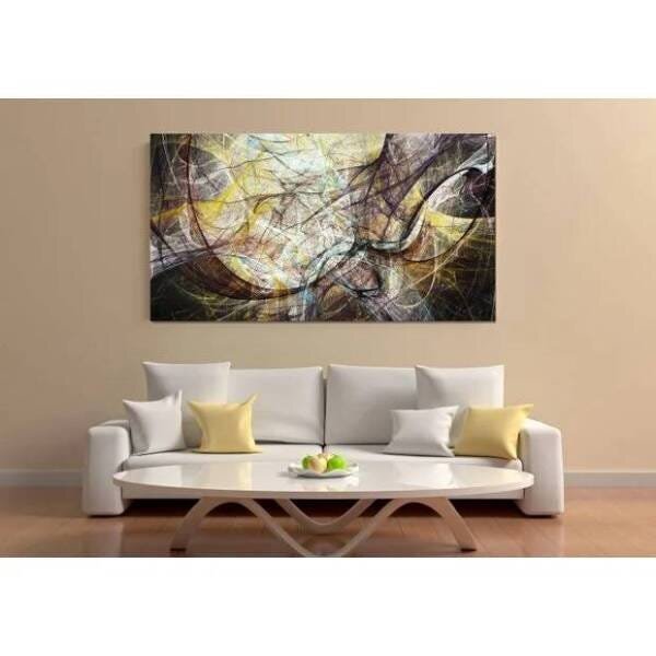 Quadro Decorativo Grande Abstrato Modern Lines - 200x120cm