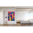 Quadro Decorativo Grande Abstrato Movimento Cores - 150x80cm