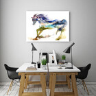 Quadro Decorativo Grande Abstrato Nature Horse - 120x60cm