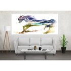 Quadro Decorativo Grande Abstrato Nature Horse - 120x60cm