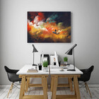 Quadro Decorativo Grande Abstrato Navegando No Céu - 150x80cm