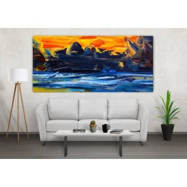 Quadro Decorativo Grande Abstrato Pallete - 120x80cm