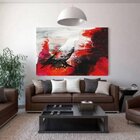 Quadro Decorativo Grande Abstrato Pássaro - 100x70cm