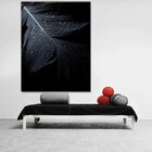 Quadro Decorativo Grande Abstrato Pena Negra - 180x135cm