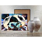 Quadro Decorativo Grande Abstrato Planetário - 180x135cm
