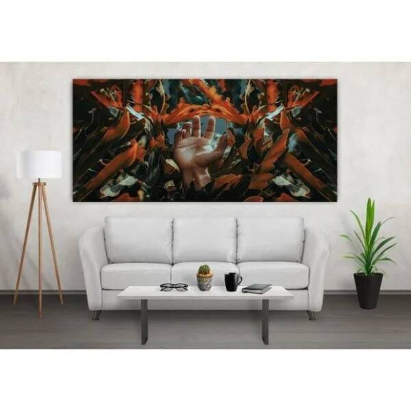 Quadro Decorativo Grande Abstrato Raise Your Hand - 150x100cm