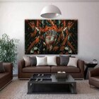 Quadro Decorativo Grande Abstrato Raise Your Hand - 200x100cm