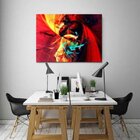 Quadro Decorativo Grande Abstrato Red Neon - 120x60cm