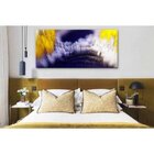 Quadro Decorativo Grande Abstrato Smoke - 120x60cm