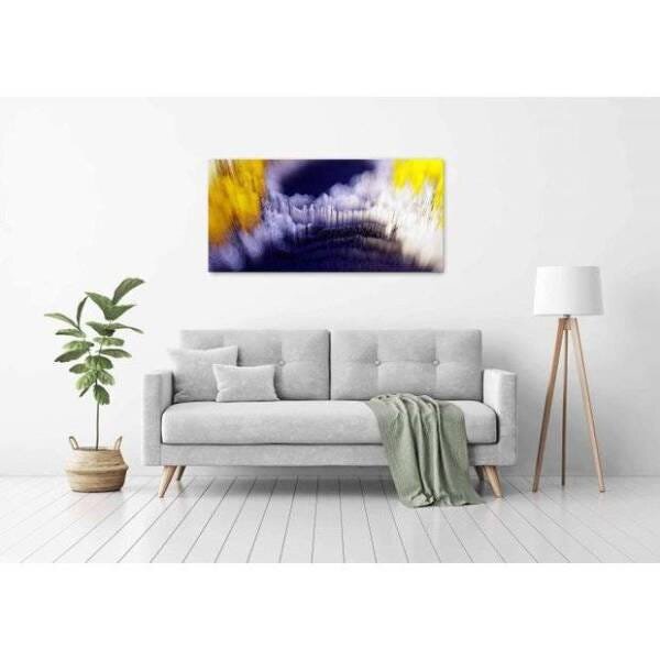 Quadro Decorativo Grande Abstrato Smoke - 150x80cm
