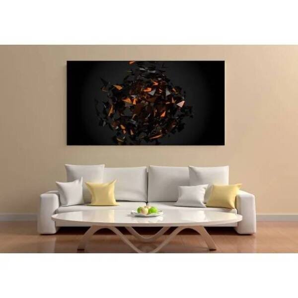 Quadro Decorativo Grande Abstrato Space Geometric - 100x70cm