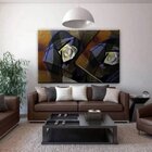 Quadro Decorativo Grande Abstrato Stract Glass - 150x100cm