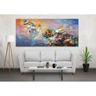 Quadro Decorativo Grande Abstrato Suprematismo - 150x80cm