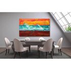 Quadro Decorativo Grande Abstrato Terracota - 100x70cm