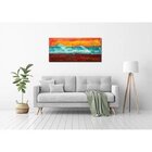 Quadro Decorativo Grande Abstrato Terracota - 100x70cm