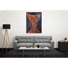 Quadro Decorativo Grande Abstrato Tons Quentes - 100x70cm