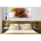 Quadro Decorativo Grande Abstrato Tons Vermelhos - 100x70cm