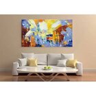 Quadro Decorativo Grande Abstrato Trem Das Onze - 120x60cm