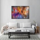 Quadro Decorativo Grande Abstrato Universo Pincelado - 180x12