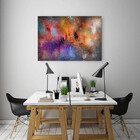 Quadro Decorativo Grande Abstrato Universo Pincelado - 180x12