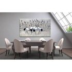Quadro Decorativo Grande Animais Black And White Cranes - 180
