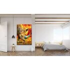 Quadro Decorativo Grande Animais Elemental Rhino - 120x60cm