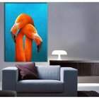 Quadro Decorativo Grande Animais Flamingo Couple - 200x120cm