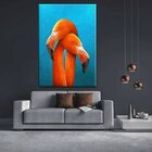 Quadro Decorativo Grande Animais Flamingo Couple - 200x120cm