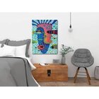 Quadro Decorativo Grande Animais Geometric Fish - 200x120cm