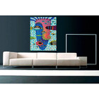 Quadro Decorativo Grande Animais Geometric Fish - 200x120cm