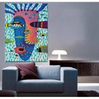 Quadro Decorativo Grande Animais Geometric Fish - 200x120cm