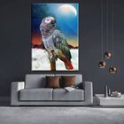 Quadro Decorativo Grande Animais Instinto Noturno - 120x80cm