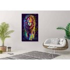 Quadro Decorativo Grande Animais Rainbow Lion - 100x70cm